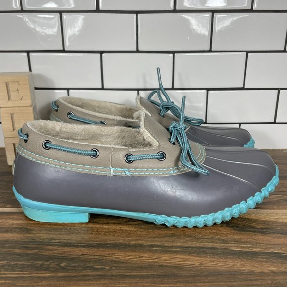 JBU by Jambu Gwen Women's Size 9 Shoes Gray Waterproof Vegan Rain Duck Bootie - Picture 3 of 12
